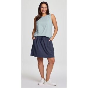 RBX Active Skort Women 2X Navy Blue Built-in Short Pockets Sporty Athleisure NWT